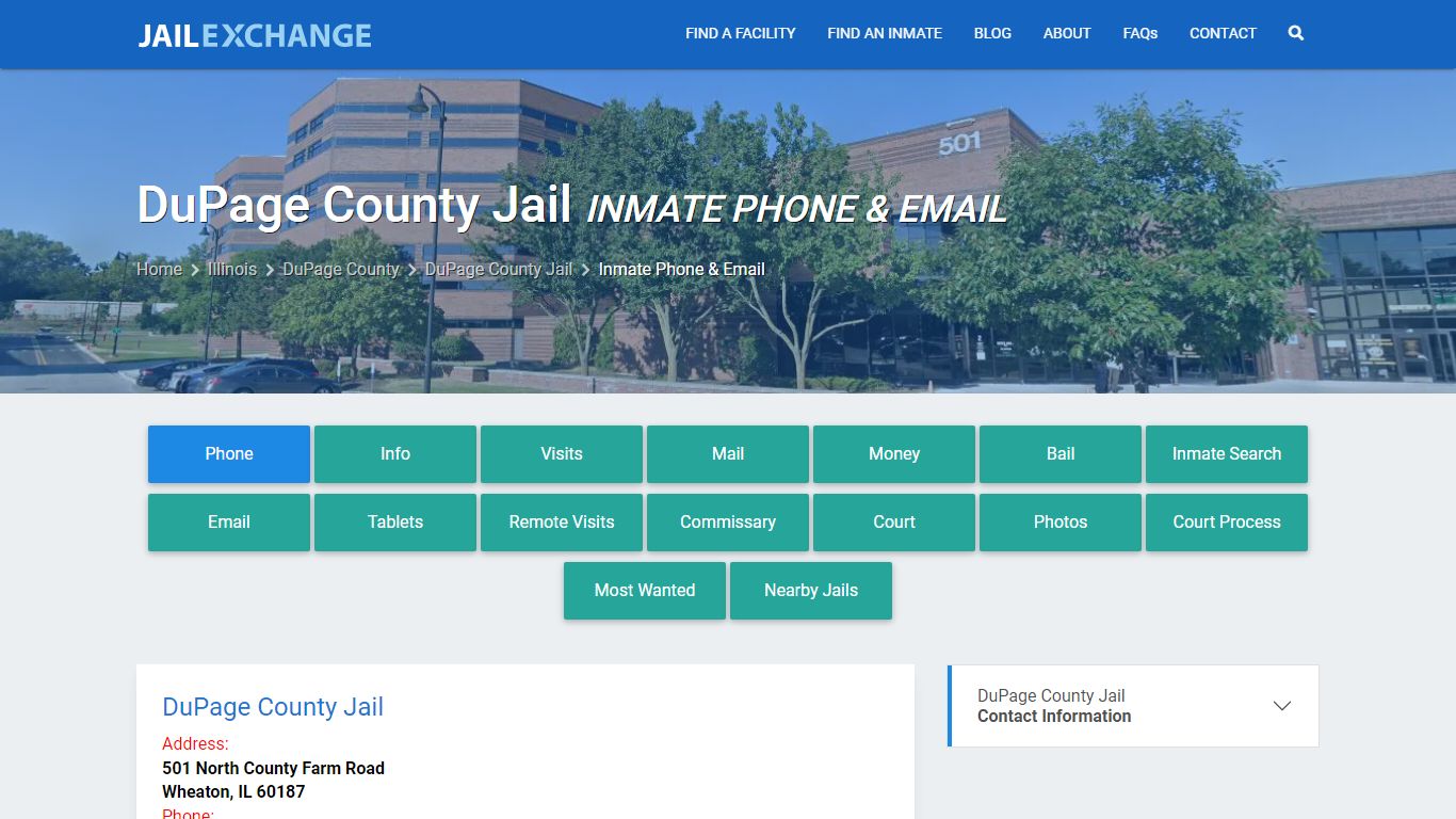 Inmate Phone - DuPage County Jail, IL - Jail Exchange