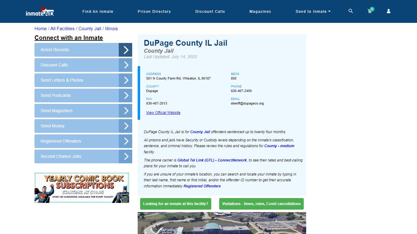 DuPage County IL Jail - Inmate Locator - Wheaton, IL