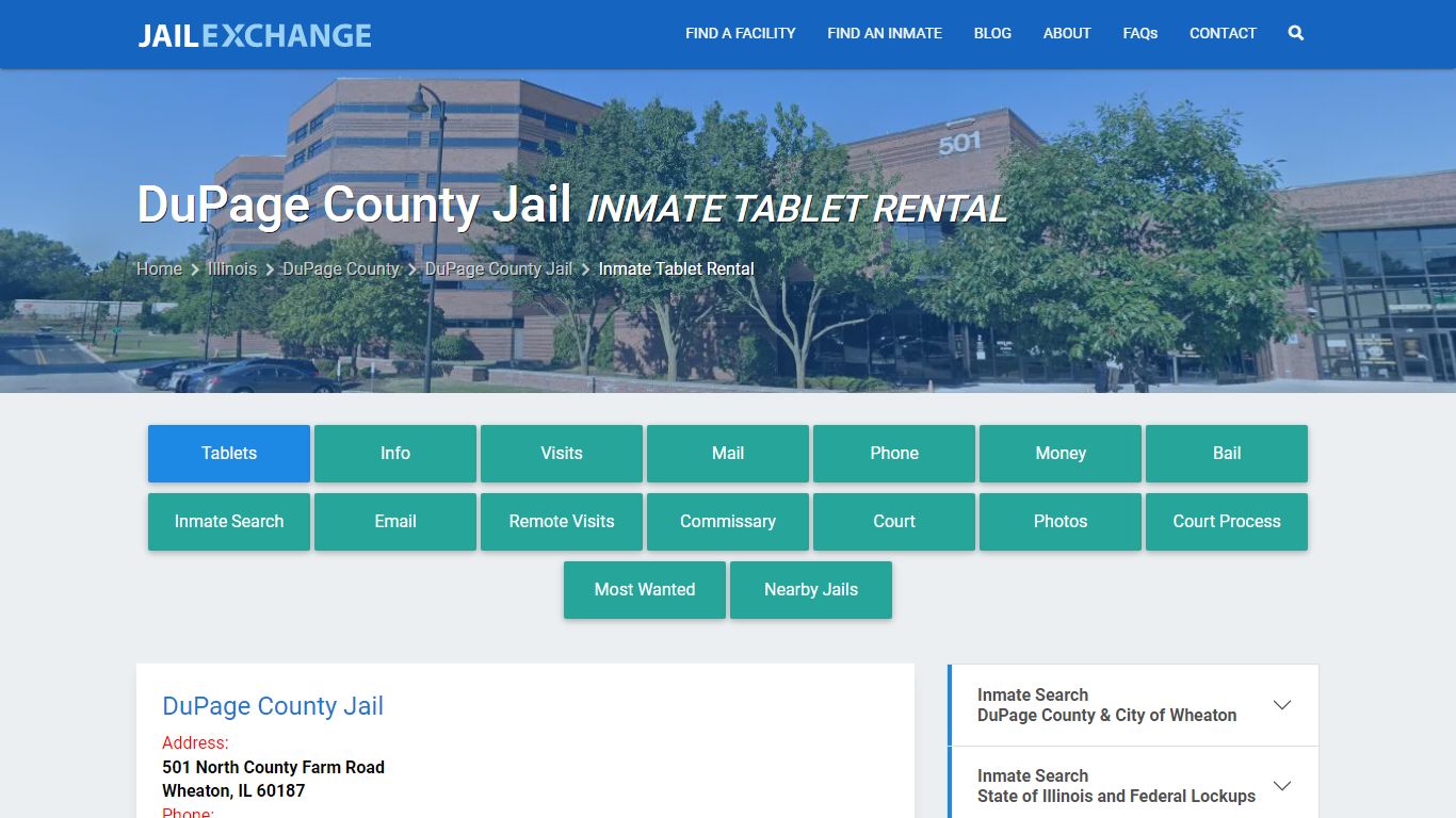 Inmate Tablets - DuPage County Jail, IL - Jail Exchange