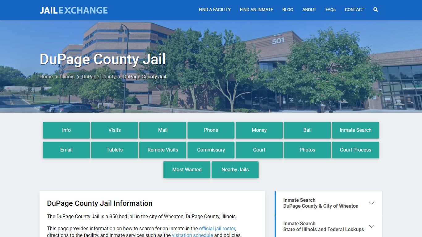 DuPage County Jail, IL Inmate Search, Information